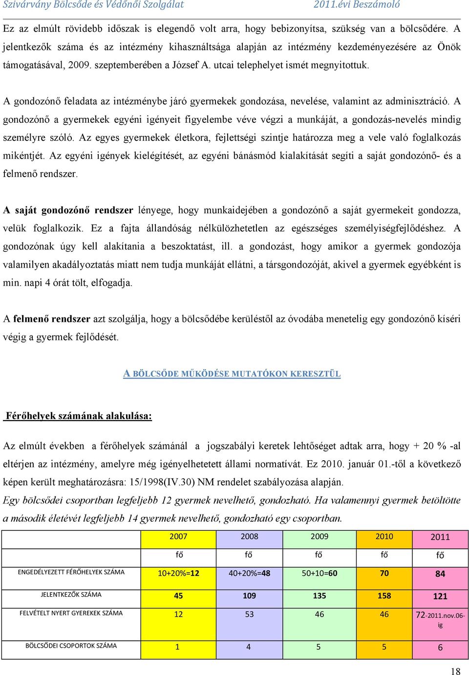 A gondozónő feladata az intézménybe járó gyermekek gondozása, nevelése, valamint az adminisztráció.