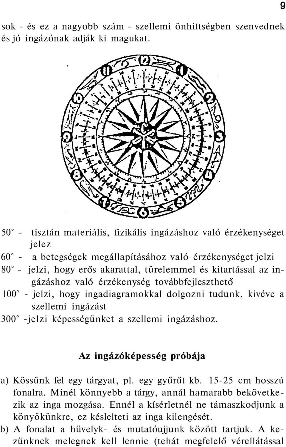 ingázáshoz való érzékenység továbbfejleszthető 100 - jelzi, hogy ingadiagramokkal dolgozni tudunk, kivéve a szellemi ingázást 300 -jelzi képességünket a szellemi ingázáshoz.