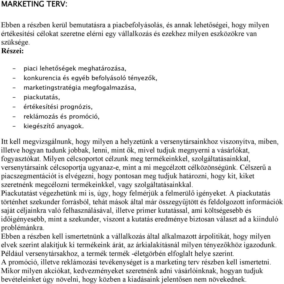 kiegészítő anyagok.