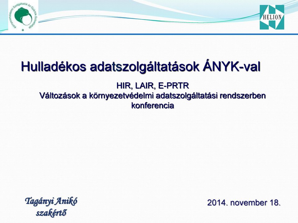 környezetvédelmi adatszolgáltatási