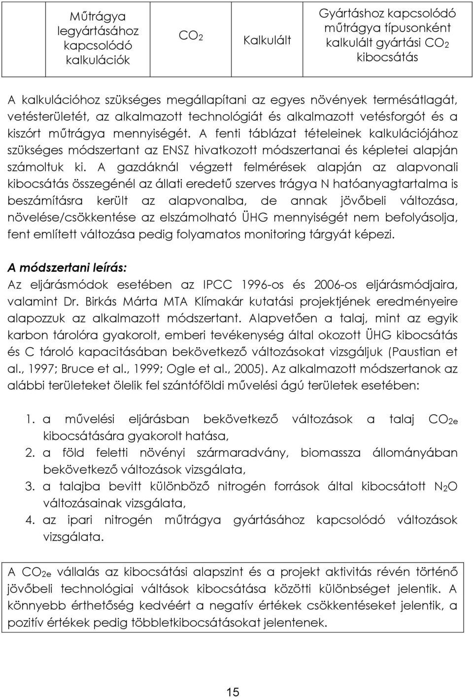 A fenti táblázat tételeinek kalkulációjához szükséges módszertant az ENSZ hivatkozott módszertanai és képletei alapján számoltuk ki.