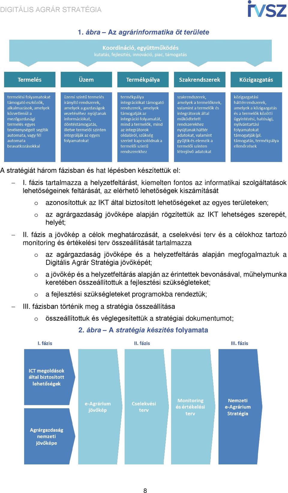 lehetőségeket az egyes területeken; az agrárgazdaság jövőképe alapján rögzítettük az IKT lehetséges szerepét, helyét; II.