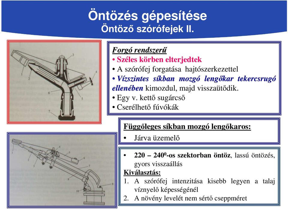 tekercsrugó ellenében kimozdul, majd visszaütődik. Egy v.