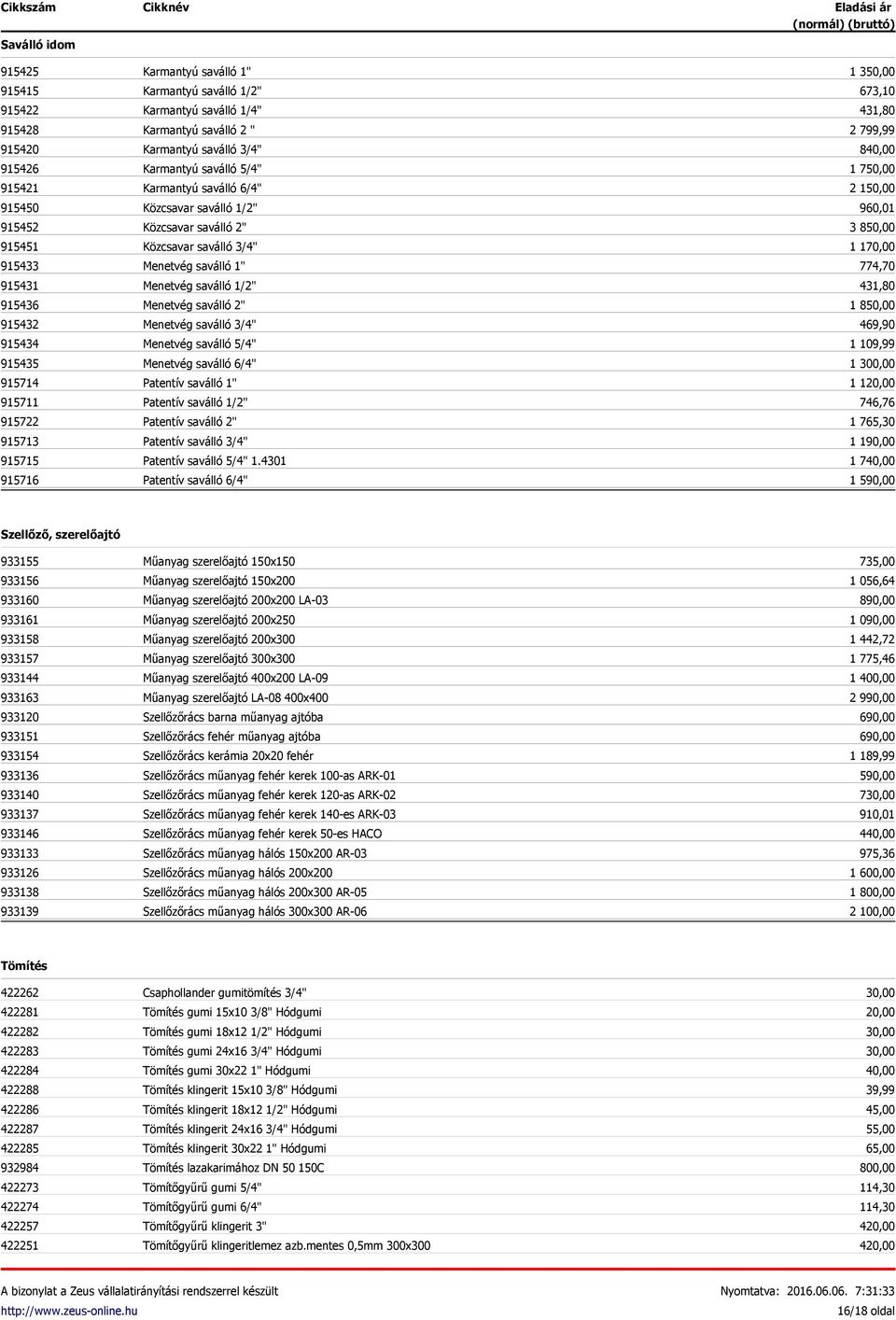 Menetvég saválló 1" Menetvég saválló 1/2" Menetvég saválló 2" Menetvég saválló 3/4" Menetvég saválló 5/4" Menetvég saválló 6/4" Patentív saválló 1" Patentív saválló 1/2" Patentív saválló 2" Patentív