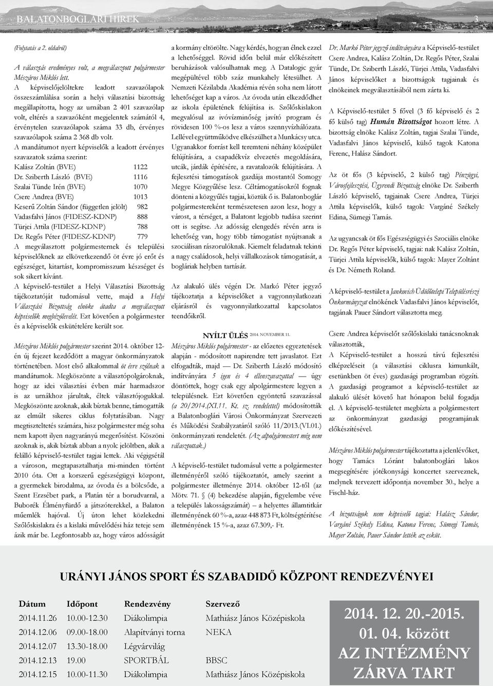 Boglári. Boglári Hírek november - december. a városi önkormányzat közérdekű  lapja - PDF Ingyenes letöltés