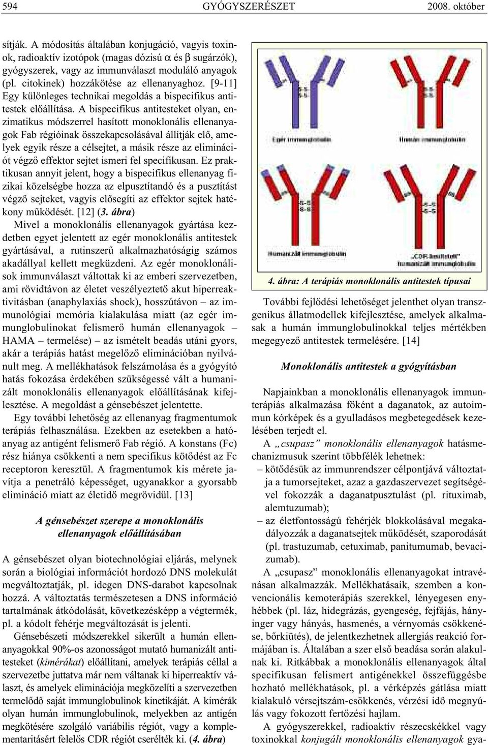 A bispecifikus antitesteket olyan, enzimatikus módszerrel hasított monoklonális ellenanyagok Fab régióinak összekapcsolásával állítják elő, amelyek egyik része a célsejtet, a másik része az