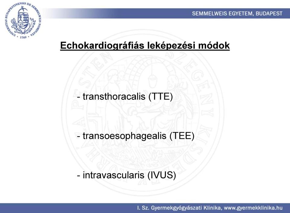 transthoracalis (TTE) -