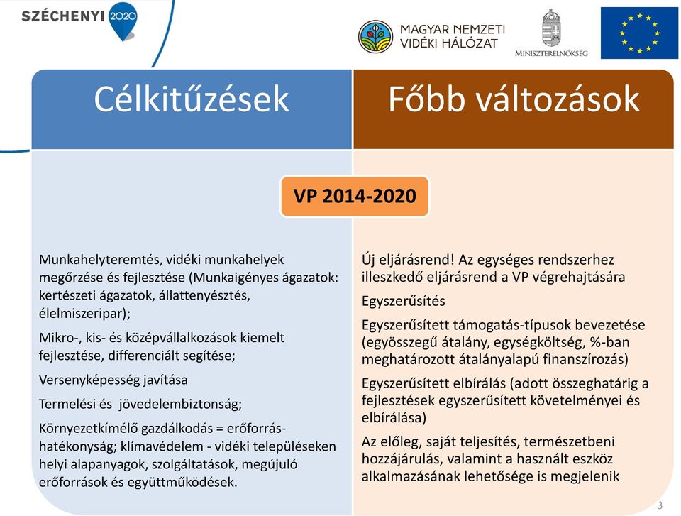 településeken helyi alapanyagok, szolgáltatások, megújuló erőforrások és együttműködések. Új eljárásrend!