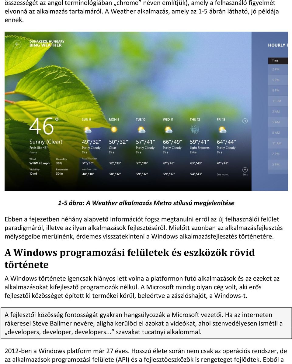 fejlesztéséről. Mielőtt azonban az alkalmazásfejlesztés mélységeibe merülnénk, érdemes visszatekinteni a Windows alkalmazásfejlesztés történetére.