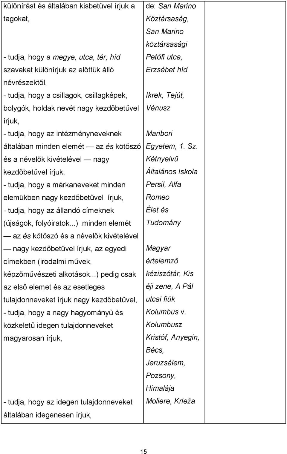 nagy kezdőbetűvel írjuk, - tudja, hogy az állandó címeknek (újságok, folyóiratok.