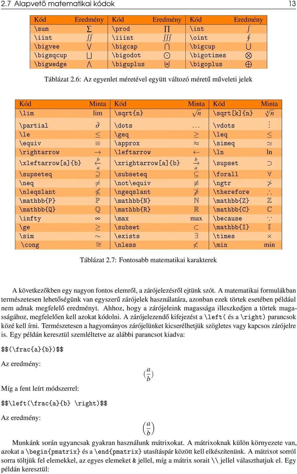 \le \geq \leq \equiv \approx \simeq \rightarrow \leftarrow \ln ln b \xleftarrow[a]{b} \xrightarrow[a]{b} a \supset b a \supseteq \subseteq \forall \neq \not\equiv \ngtr \nleqslant \ngeqslant