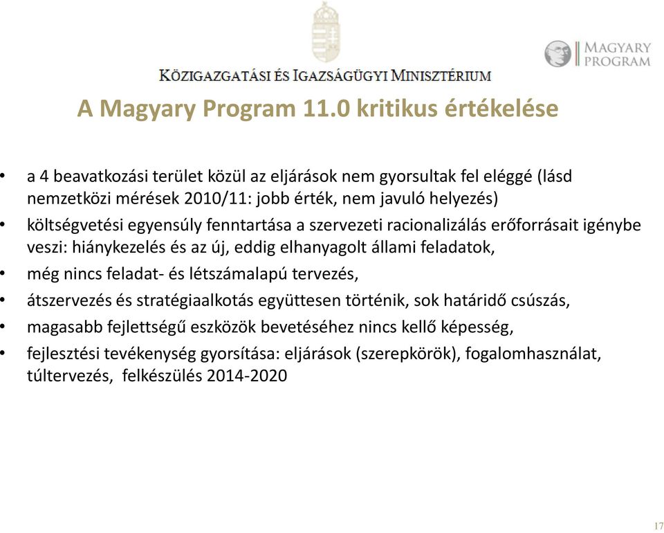 helyezés) költségvetési egyensúly fenntartása a szervezeti racionalizálás erőforrásait igénybe veszi: hiánykezelés és az új, eddig elhanyagolt állami