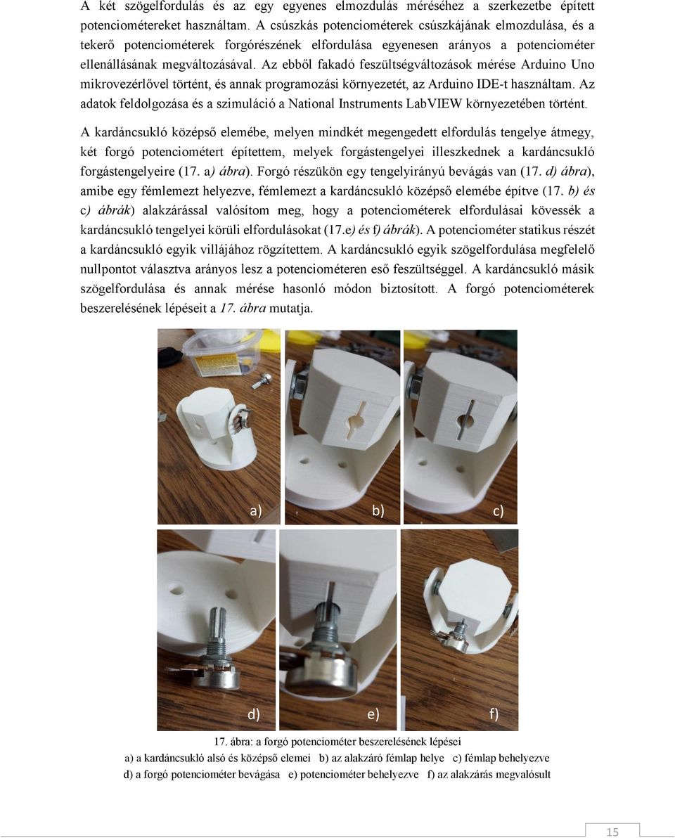 Az ebből fakadó feszültségváltozások mérése Arduino Uno mikrovezérlővel történt, és annak programozási környezetét, az Arduino IDE-t használtam.