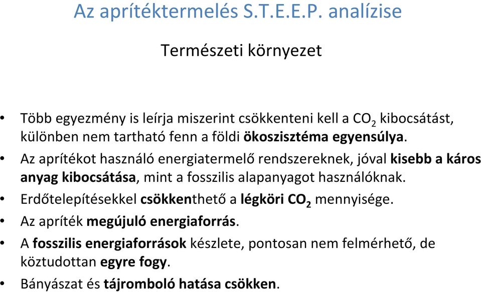 ökoszisztéma egyensúlya.