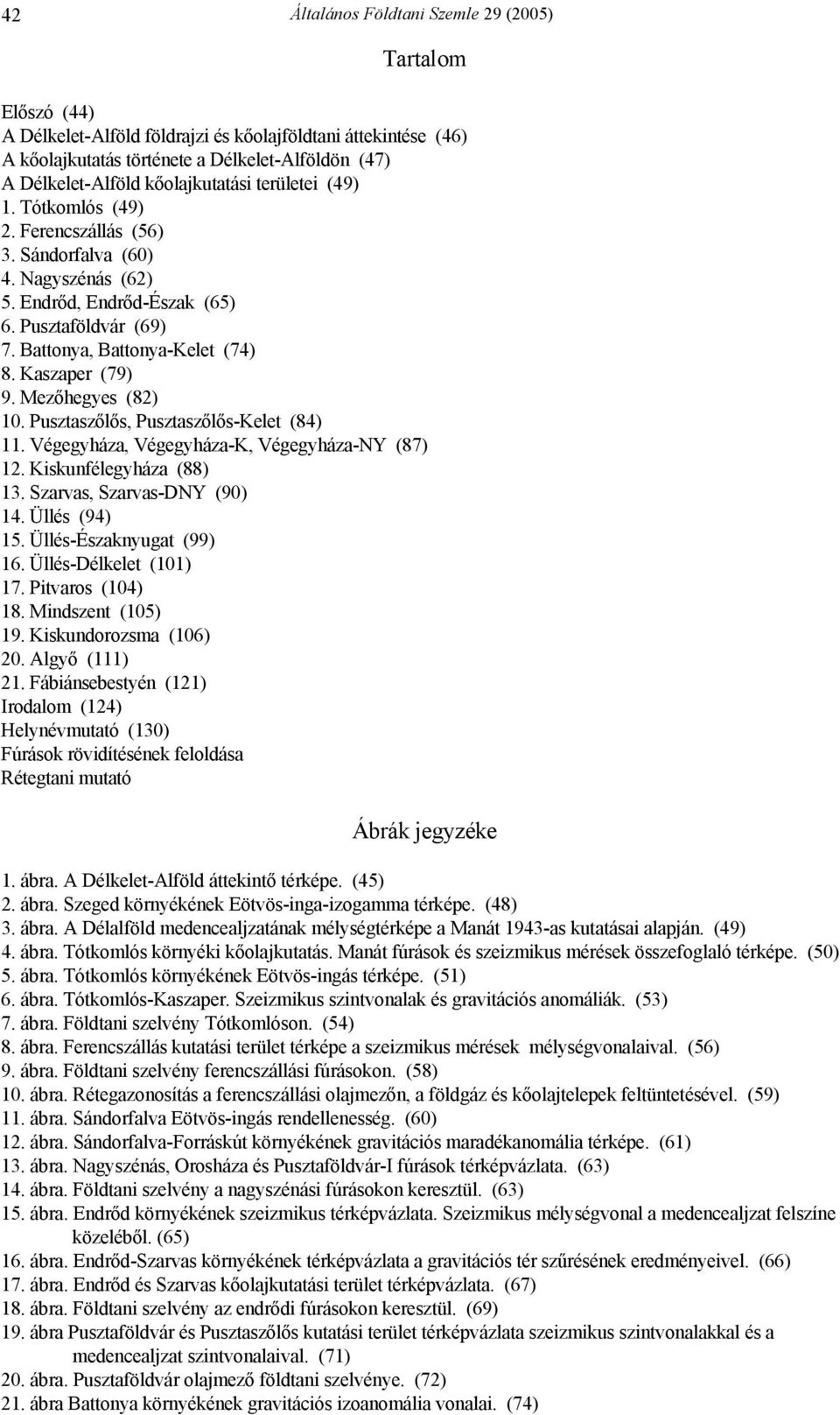 Kaszaper (79) 9. Mezőhegyes (82) 10. Pusztaszőlős, Pusztaszőlős-Kelet (84) 11. Végegyháza, Végegyháza-K, Végegyháza-NY (87) 12. Kiskunfélegyháza (88) 13. Szarvas, Szarvas-DNY (90) 14. Üllés (94) 15.