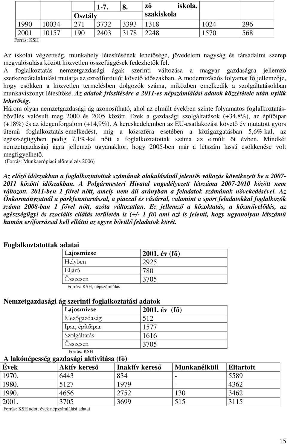 társadalmi szerep megvalósulása között közvetlen összefüggések fedezhetık fel.