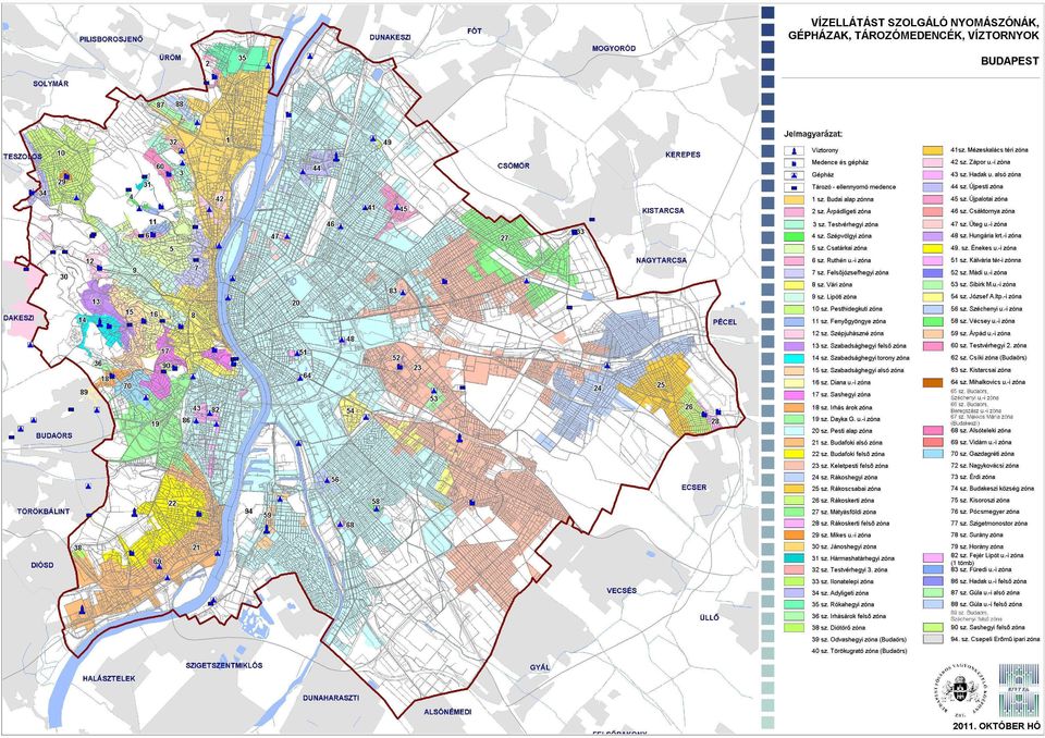 Cl DIÓSD 1 sz. Budai alap zónna 2 sz. Árpádligeti zóna 3 sz. Testvérhegyi zóna 4 sz. Szépvölgyi zóna 5 sz. Csatárkai zóna 6 sz. Ruth én u.-i zóna 7 sz. Felsőjózsefhegyi c:::j zóna 8 sz.