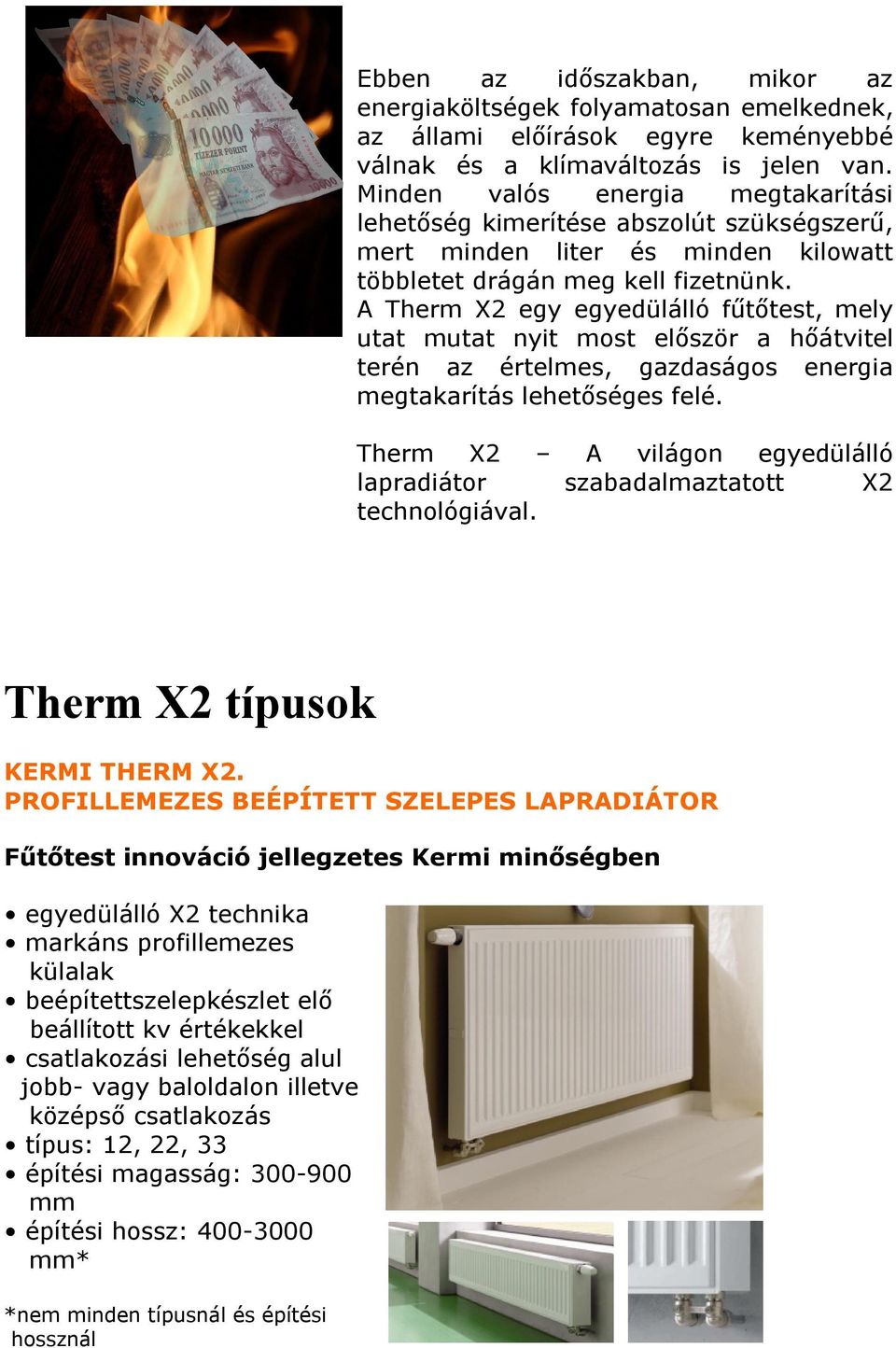 A Therm X2 egy egyedülálló fűtőtest, mely utat mutat nyit most először a hőátvitel terén az értelmes, gazdaságos energia megtakarítás lehetőséges felé.