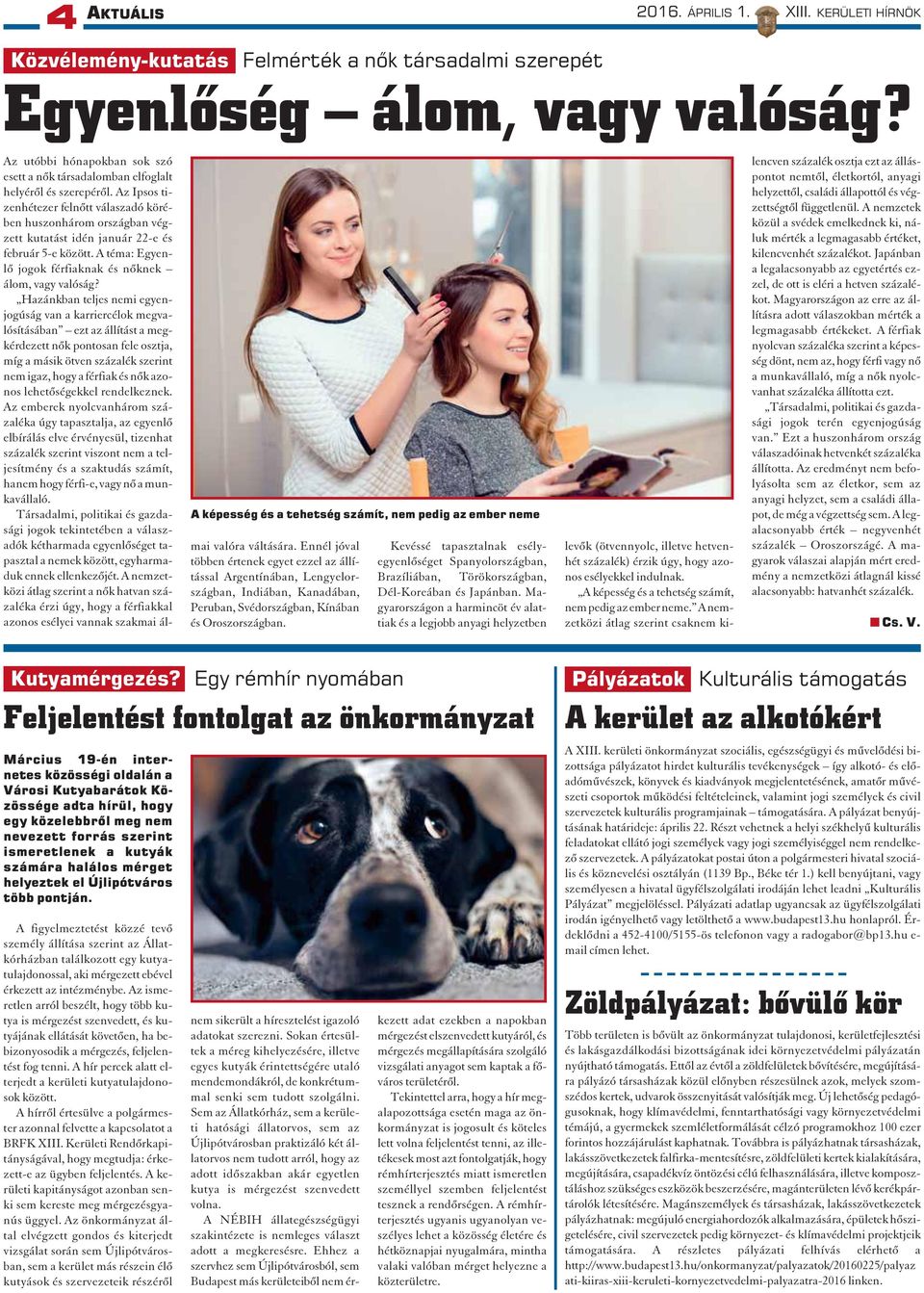 Az Ipsos tizenhétezer felnõtt válaszadó körében huszonhárom országban végzett kutatást idén január 22-e és február 5-e között. A téma: Egyenlõ jogok férfiaknak és nõknek álom, vagy valóság?