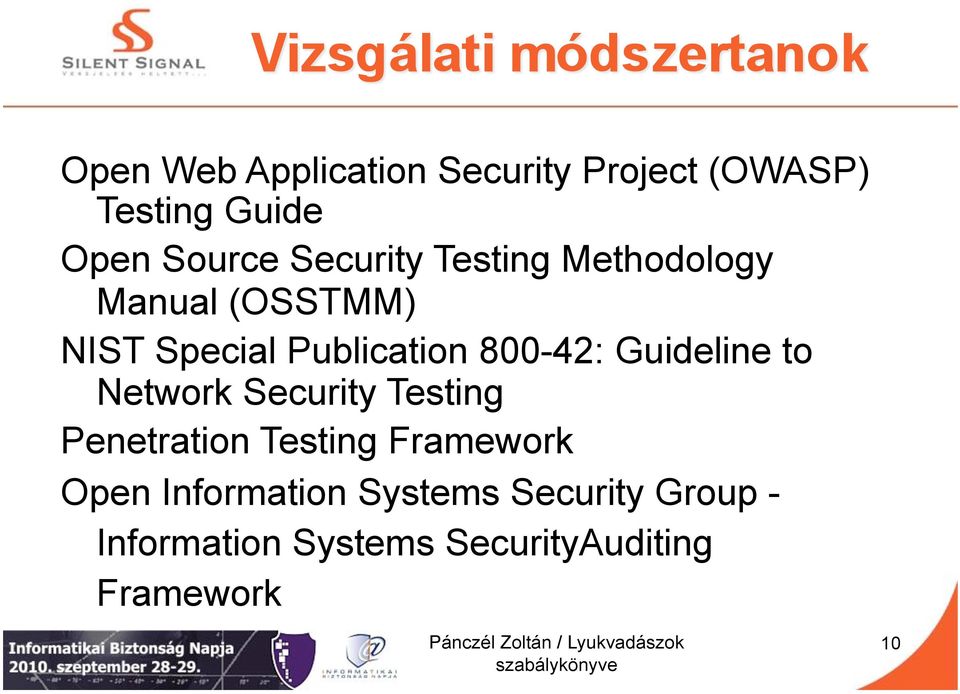 Guideline to Network Security Testing Penetration Testing Framework Open