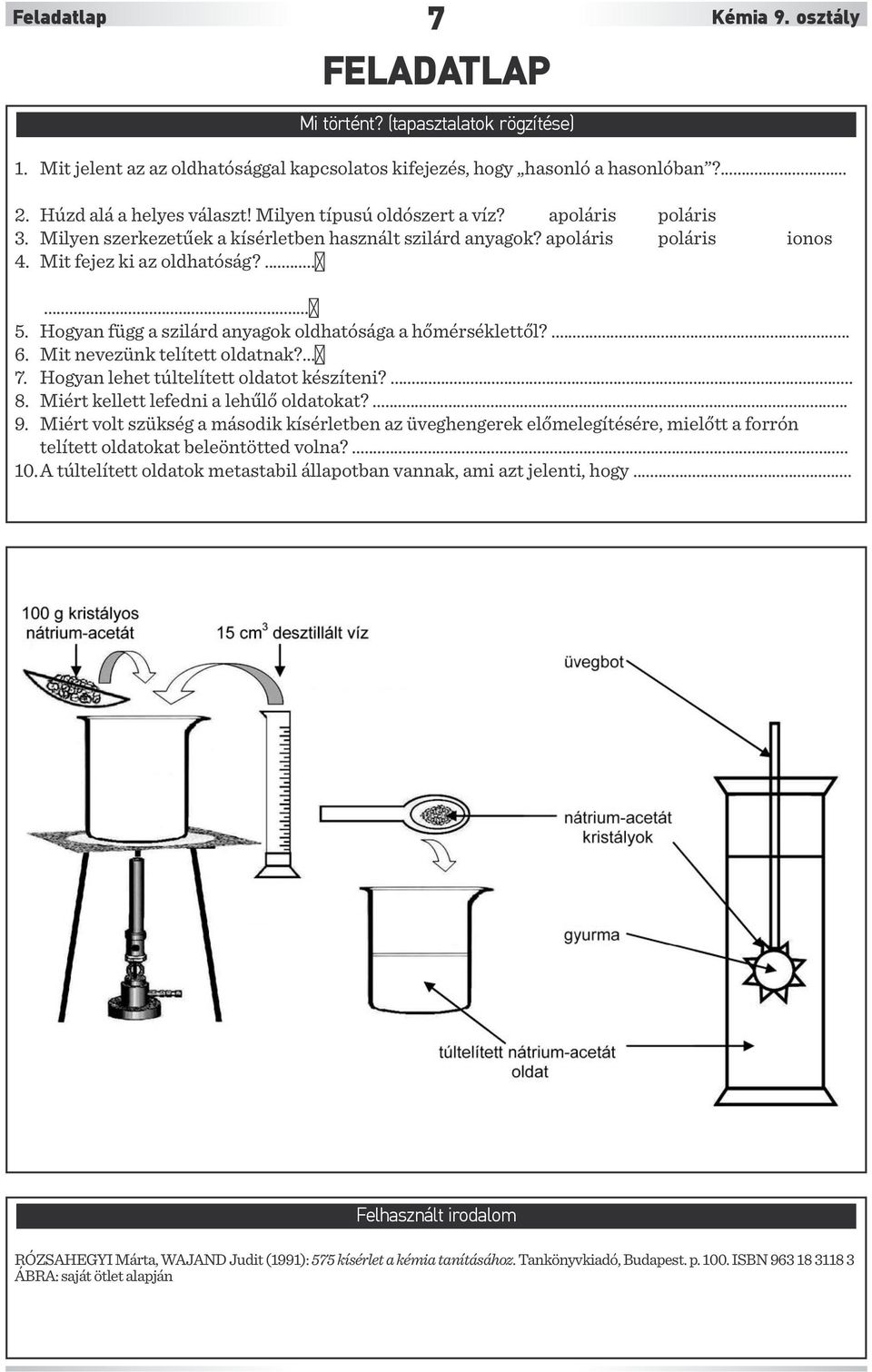 Kémia 9. osztály. 1. Lángfestés Gázok áramlási sebessége Túltelített  oldatok PDF Free Download