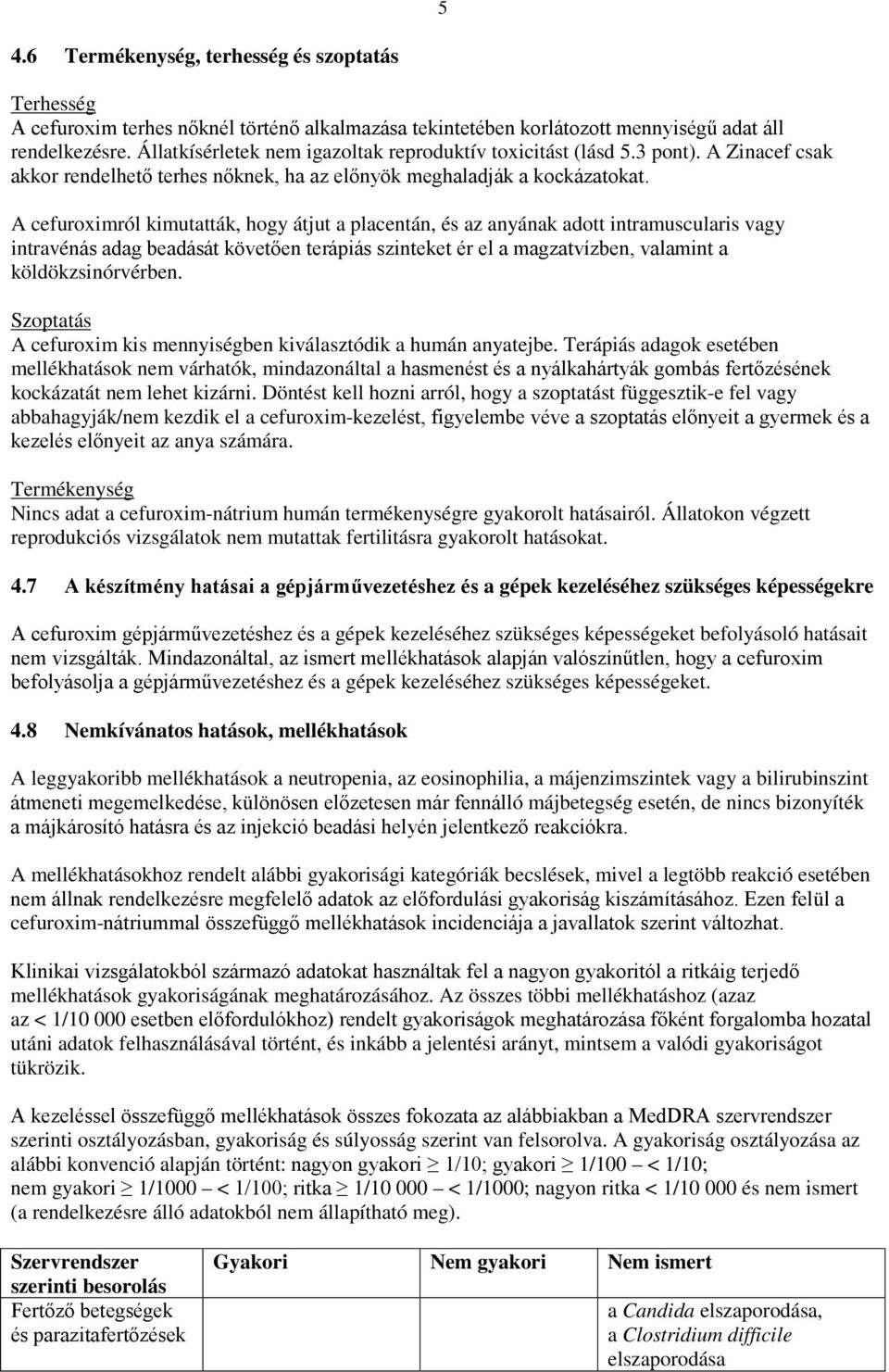 A cefuroximról kimutatták, hogy átjut a placentán, és az anyának adott intramuscularis vagy intravénás adag beadását követően terápiás szinteket ér el a magzatvízben, valamint a köldökzsinórvérben.