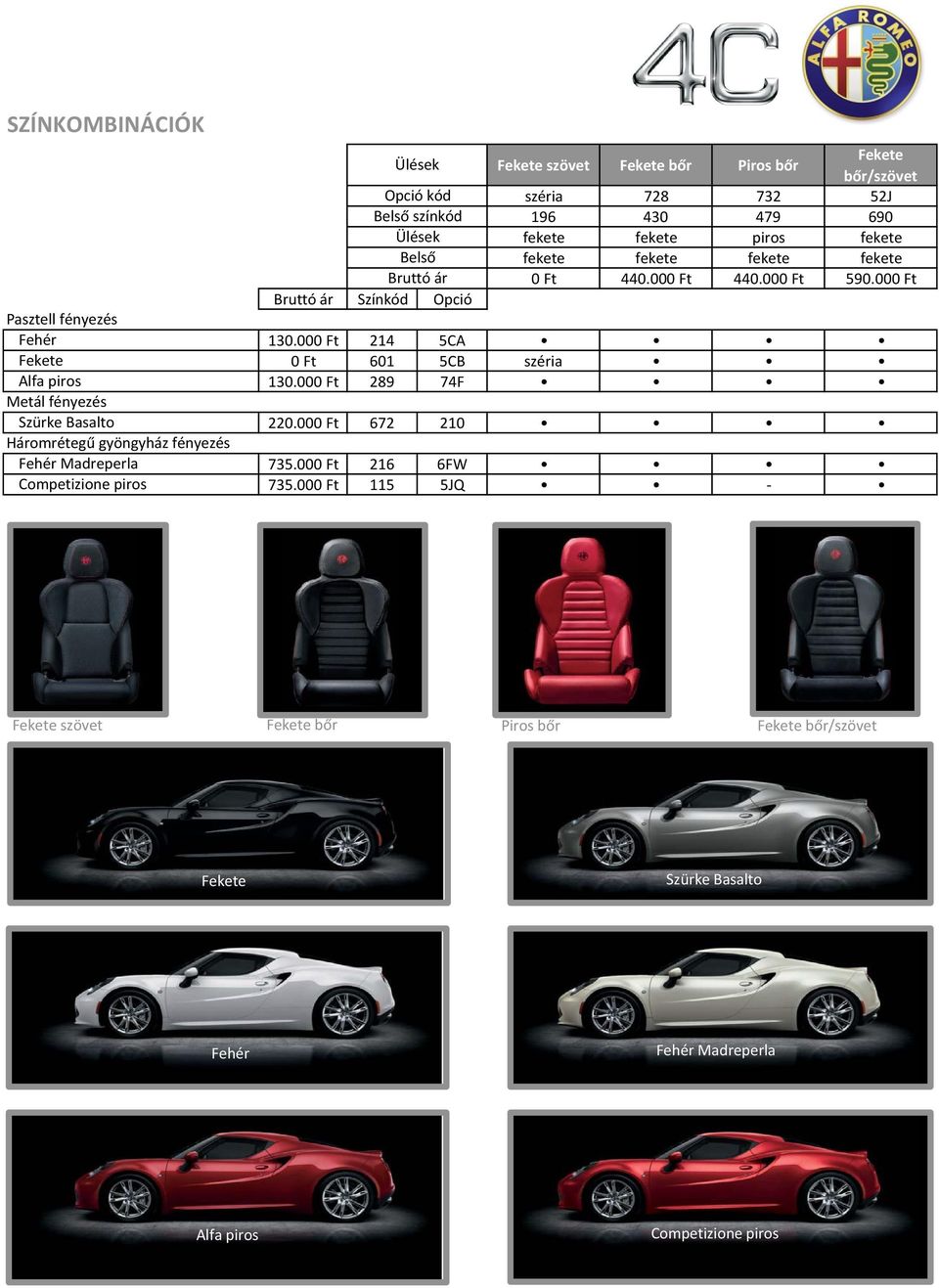fekete fekete piros fekete fekete fekete fekete fekete 0 Ft 440.000 Ft 440.000 Ft 590.000 Ft 130.000 Ft 214 5CA 0 Ft 601 5CB széria 130.