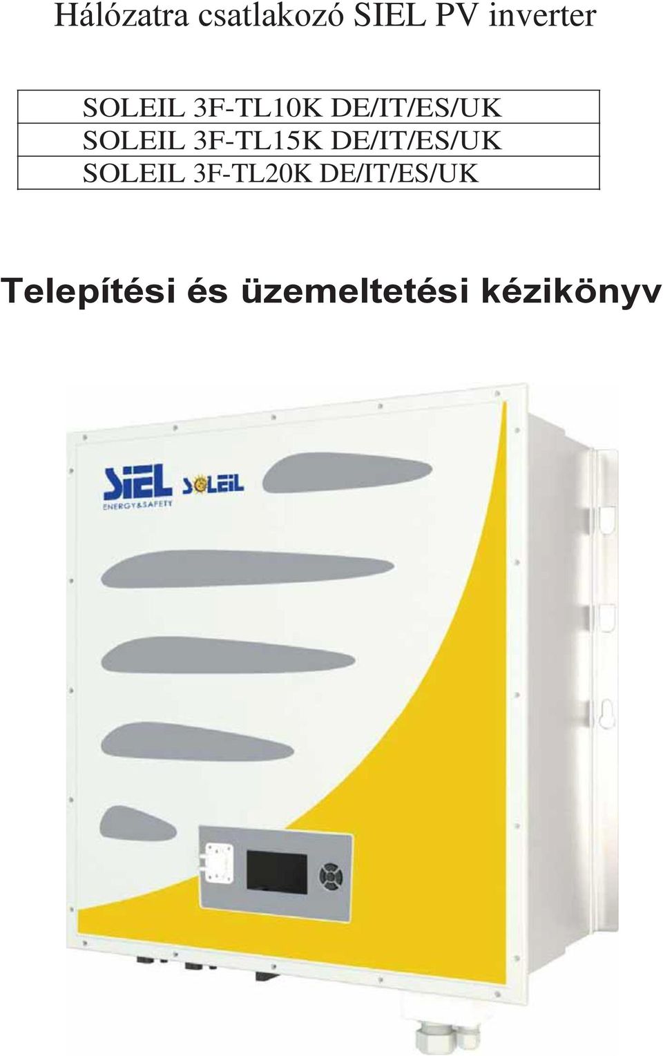 3F-TL15K DE/IT/ES/UK SOLEIL 3F-TL20K