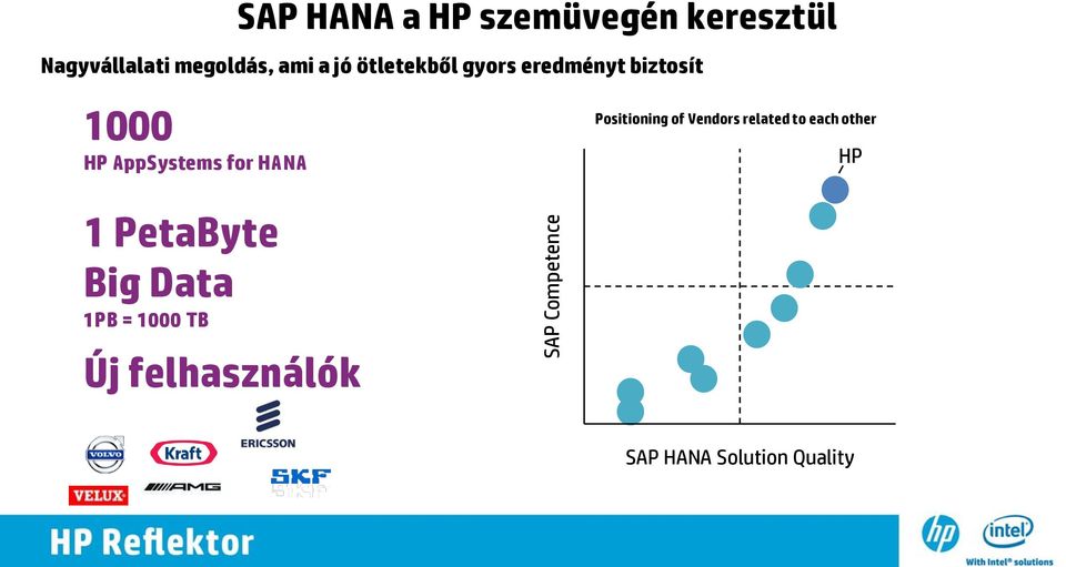 AppSystems for HANA Positioning of Vendors related to each other HP