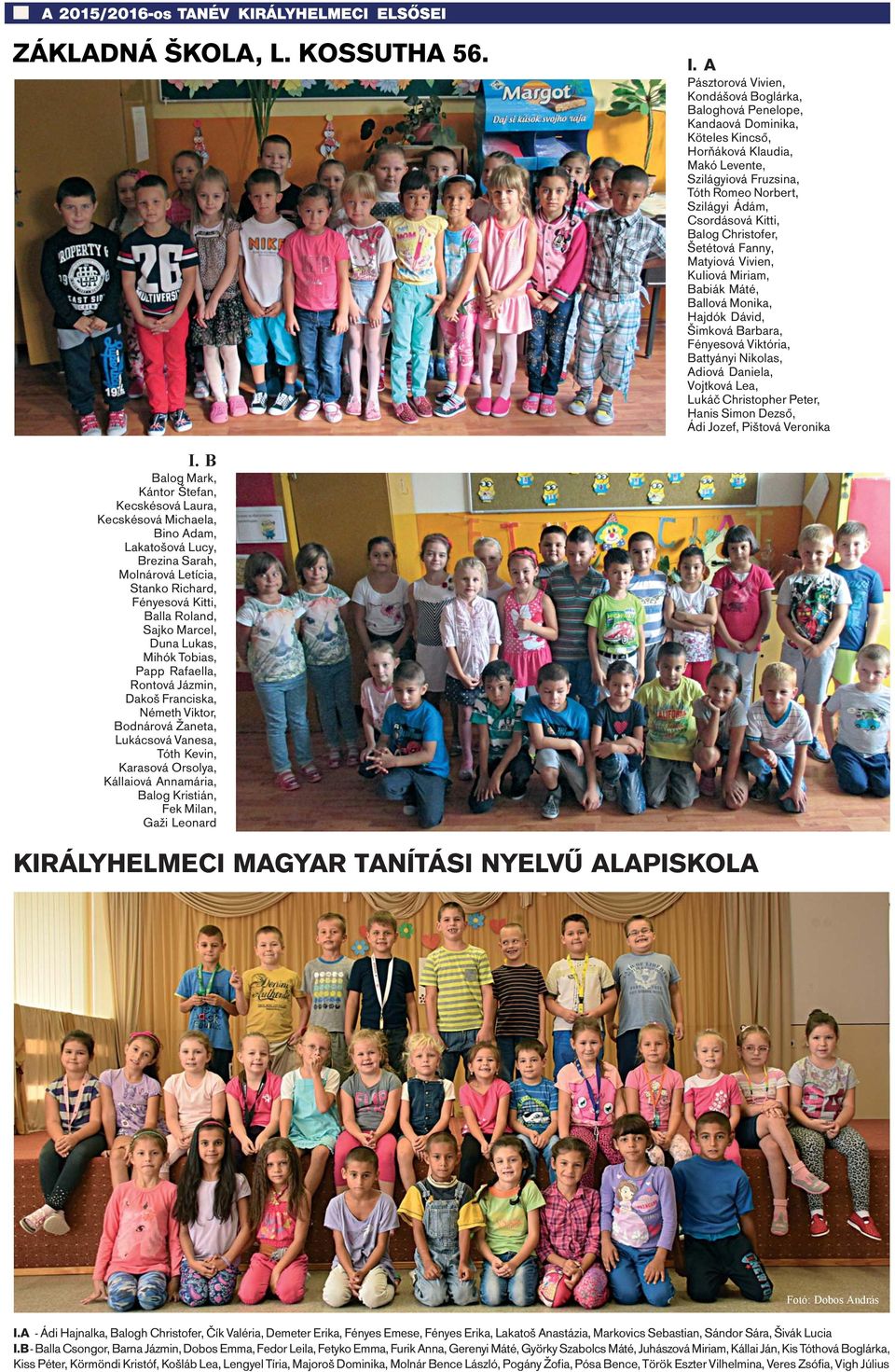 Kitti, Balog Christofer, Šetétová Fanny, Matyiová Vivien, Kuliová Miriam, Babiák Máté, Ballová Monika, Hajdók Dávid, Šimková Barbara, Fényesová Viktória, Battyányi Nikolas, Adiová Daniela, Vojtková