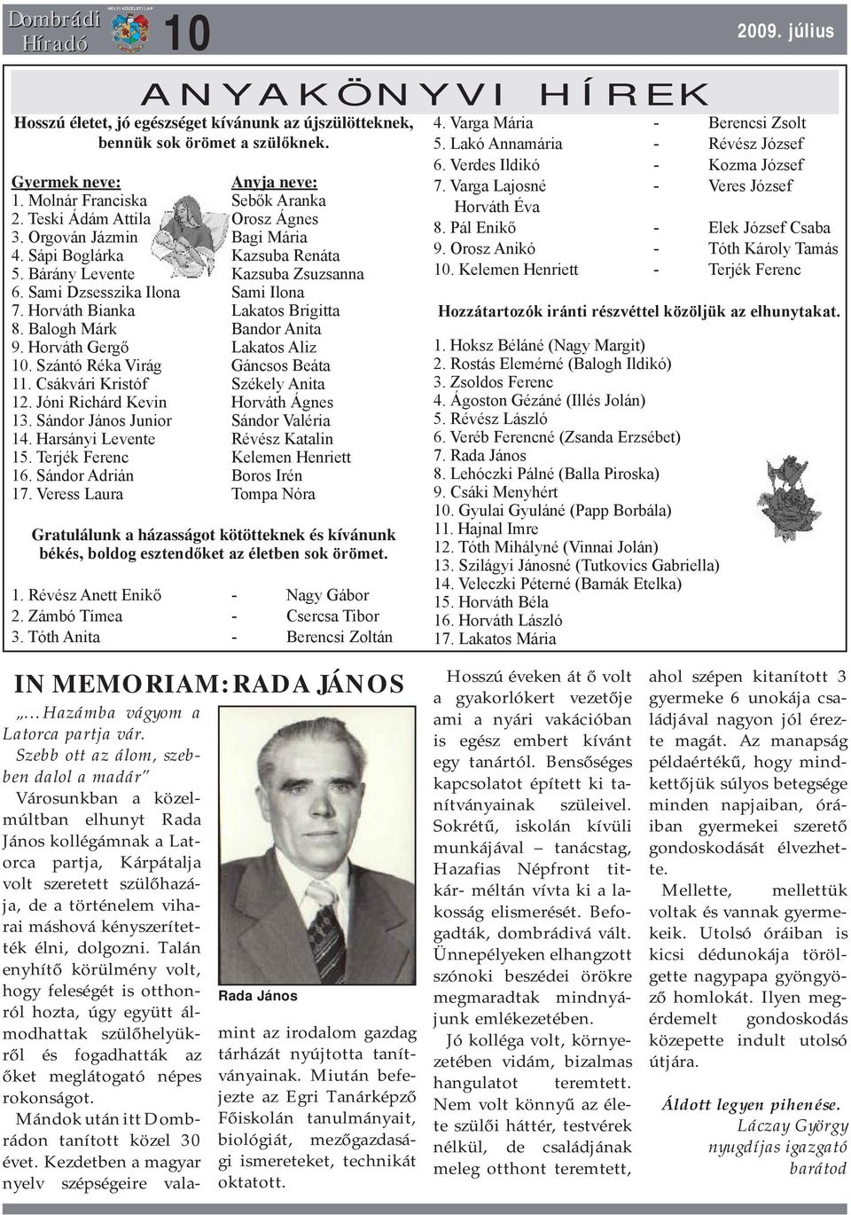 Balogh Márk Bandor Anita 9. Horváth Gergő Lakatos Aliz 10. Szántó Réka Virág Gáncsos Beáta 11. Csákvári Kristóf Székely Anita 12. Jóni Richárd Kevin Horváth Ágnes 13.