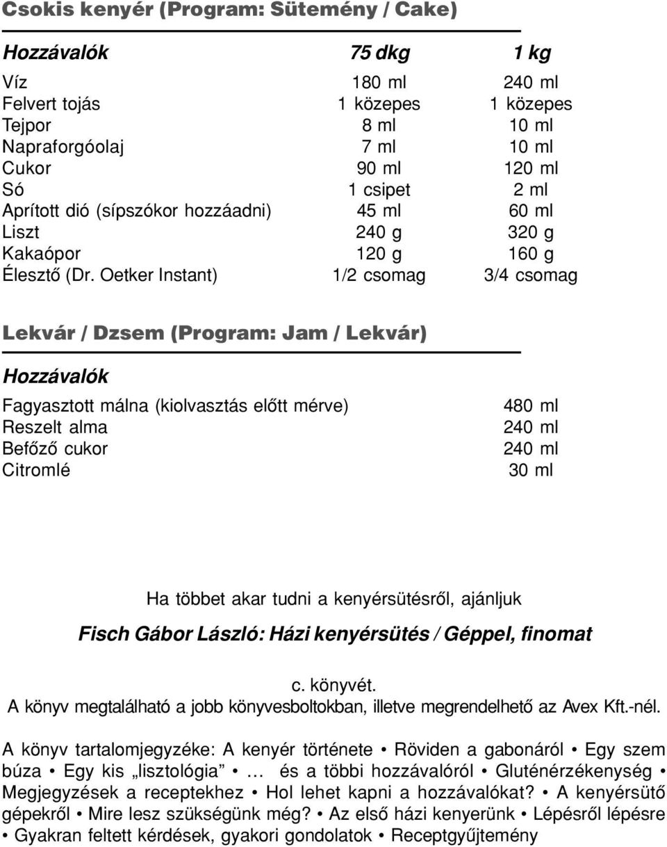 HASZNÁLATI ÚTMUTATÓ HAUSER BM 660 KENYÉRSÜTÔ - PDF Ingyenes letöltés