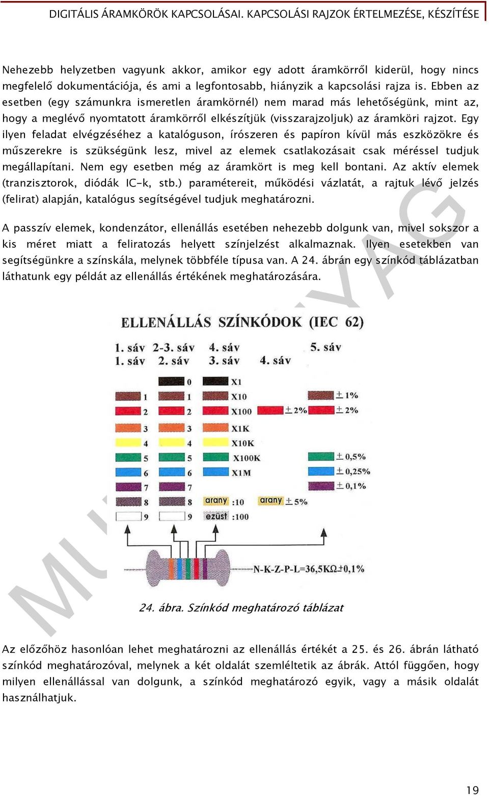 Egy ilyen feladat elvégzéséhez a katalóguson, írószeren és papíron kívül más eszközökre és műszerekre is szükségünk lesz, mivel az elemek csatlakozásait csak méréssel tudjuk megállapítani.