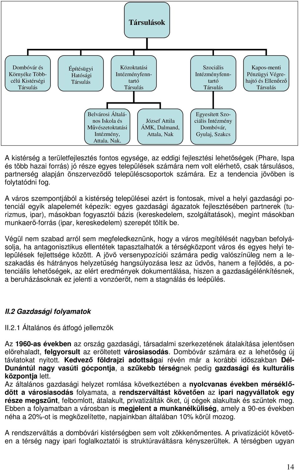 kistérség a területfejlesztés fontos egysége, az eddigi fejlesztési lehetőségek (Phare, Ispa és több hazai forrás) jó része egyes települések számára nem volt elérhető, csak társulásos, partnerség