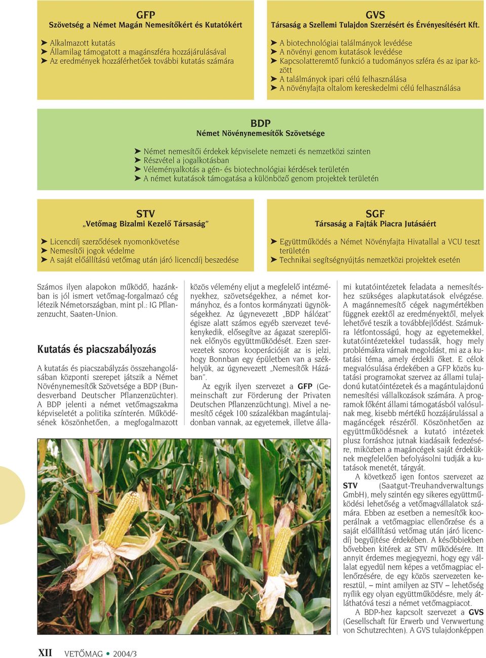 A biotechnológiai találmányok levédése A növényi genom kutatások levédése Kapcsolatteremtô funkció a tudományos szféra és az ipar között A találmányok ipari célú felhasználása A növényfajta oltalom