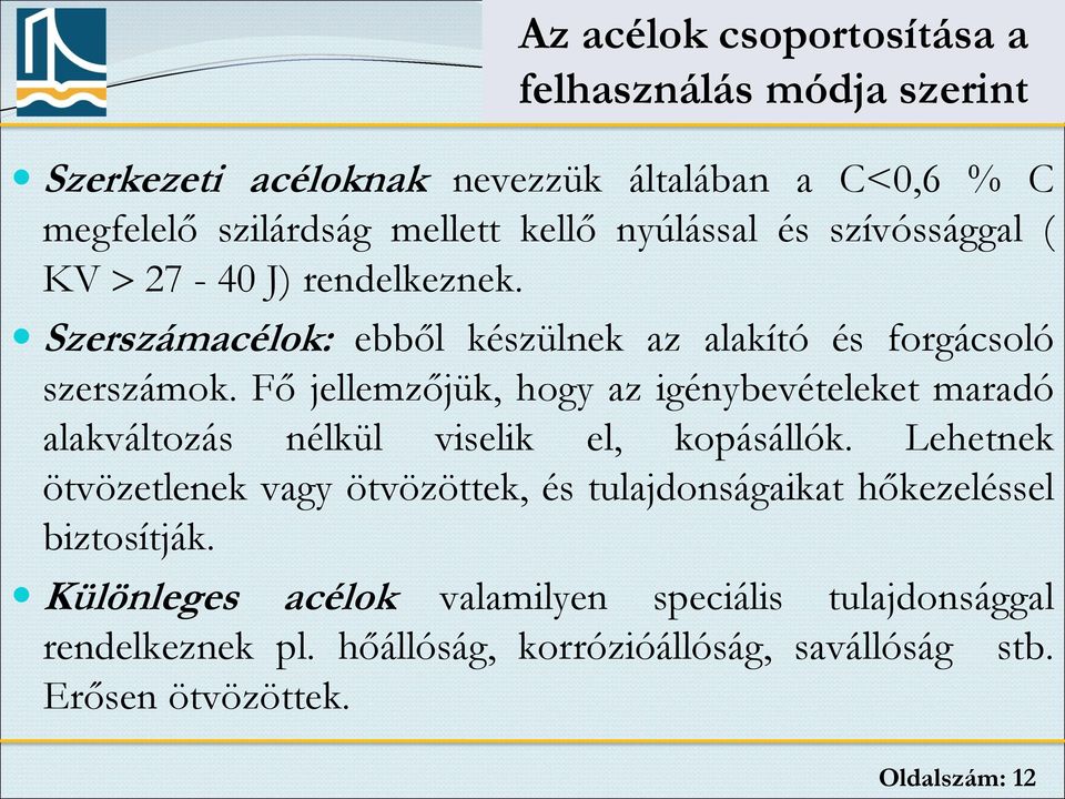 Mérnöki anyagok NGB_AJ001_1. Szerkezeti acélok - PDF Free Download