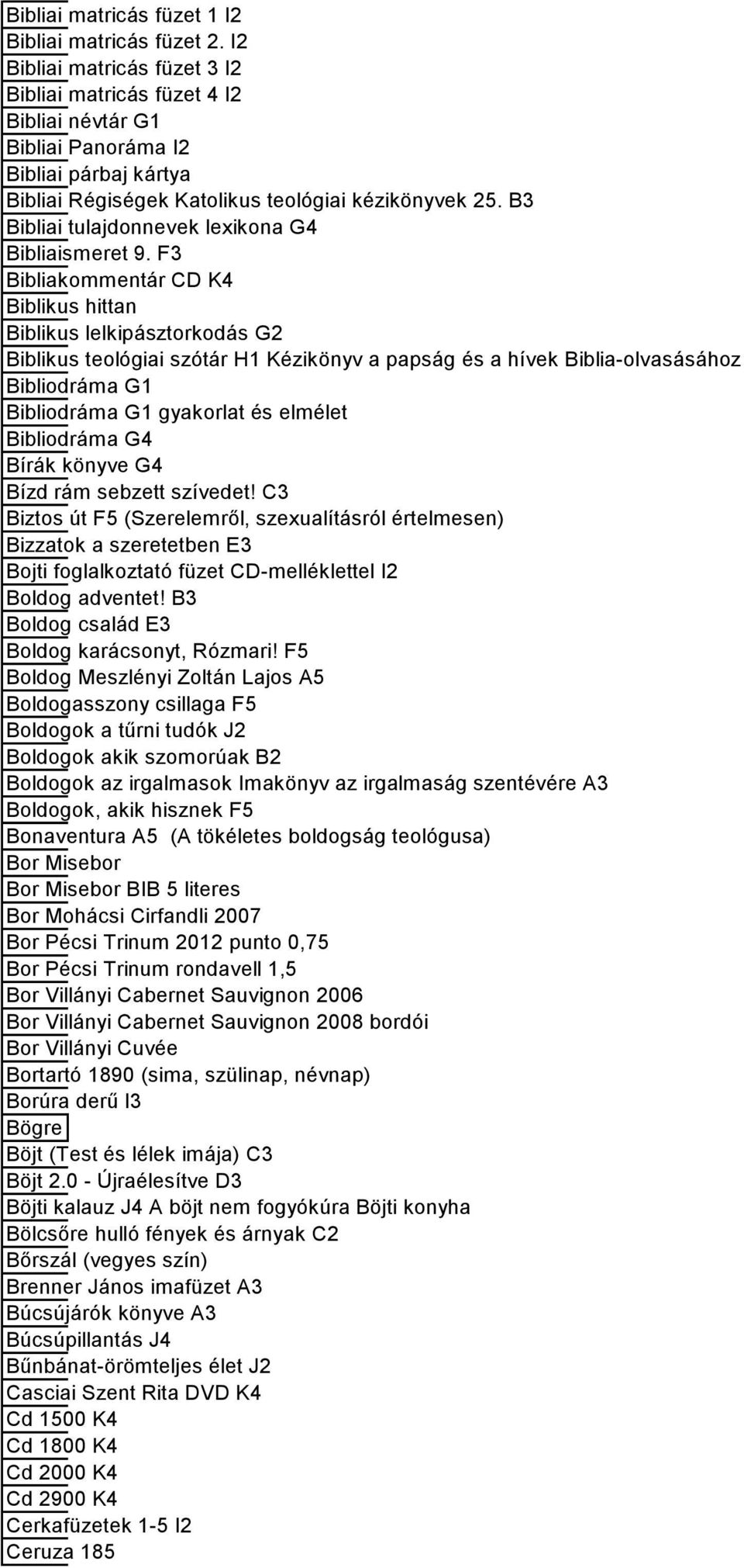 B3 Bibliai tulajdonnevek lexikona G4 Bibliaismeret 9.