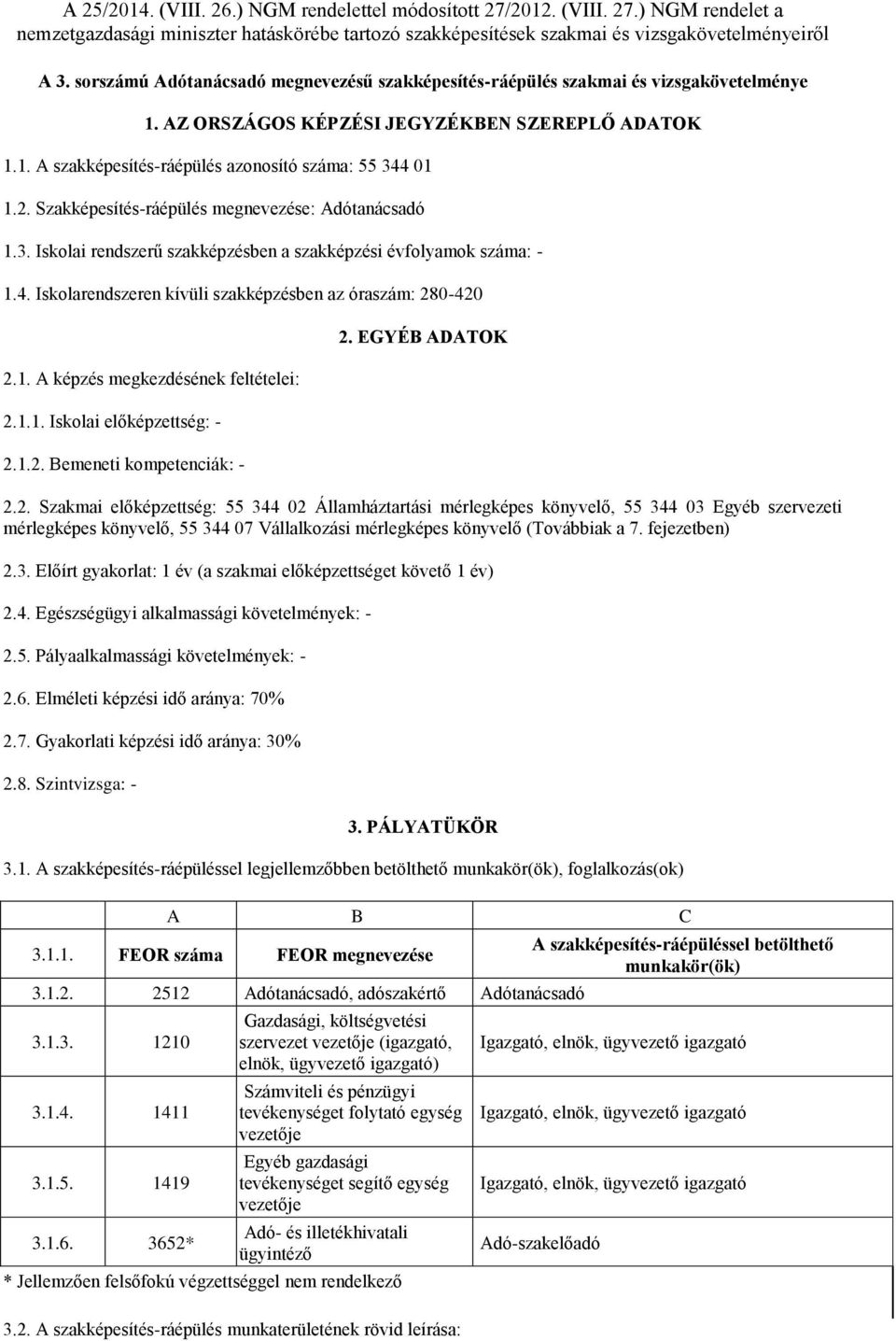 1.1. Iskolai előképzettség: - 2.