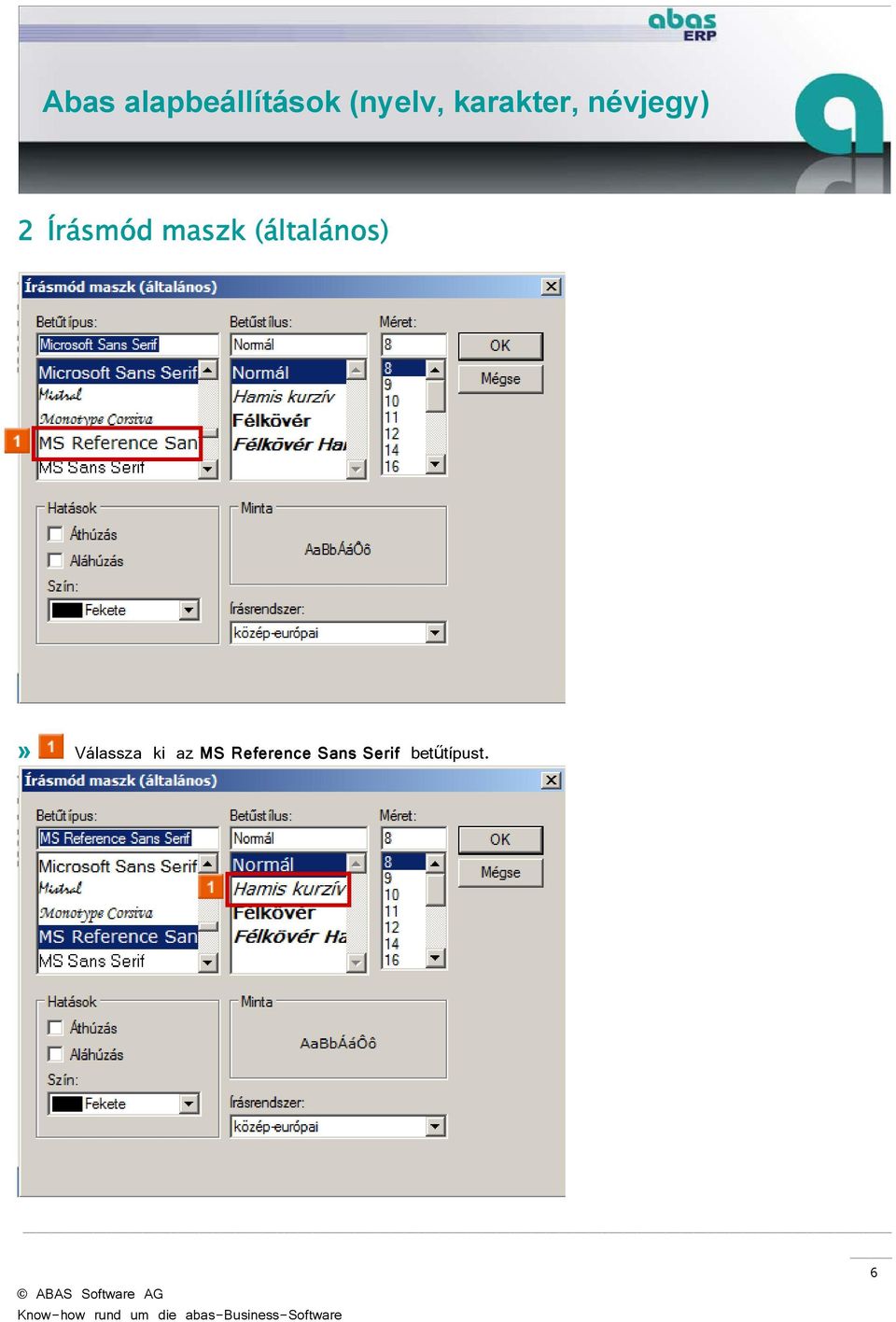Válassza ki az MS