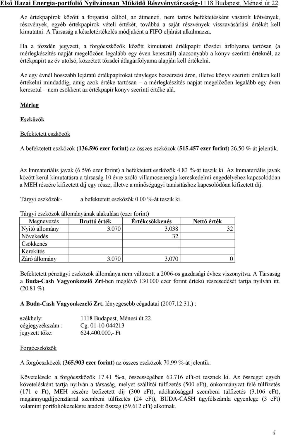 Ha a tőzsdén jegyzett, a forgóeszközök között kimutatott értékpapír tőzsdei árfolyama tartósan (a mérlegkészítés napját megelőzően legalább egy éven keresztül) alacsonyabb a könyv szerinti értéknél,