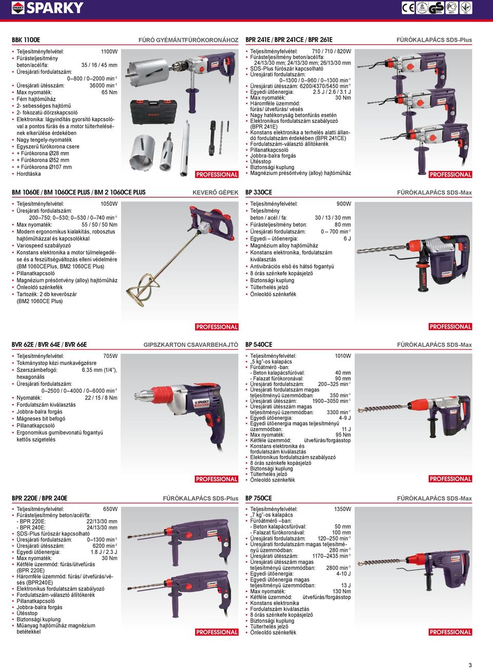 fúrókorona csere + Fúrókorona Ø28 mm + Fúrókorona Ø52 mm + Fúrókorona Ø107 mm Hordtáska 710 / 710 / 820W Fúrásteljesítmény 24/13/30 mm; 24/13/30 mm; 26/13/30 mm SDS-Plus fúrószár kapcsolható 0 1300 /