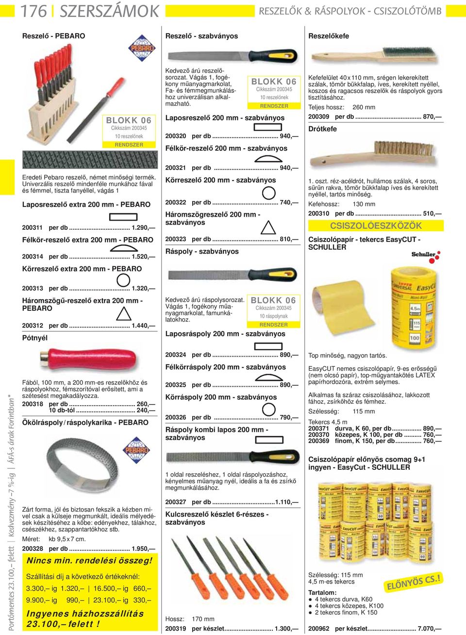 BLOKK 06 Cikkszám 200345 10 reszelőnek Kefefelület 40 x 110 mm, srégen lekerekített szálak, tömör bükkfalap, íves, kerekített nyéllel, koszos és ragacsos reszelők és ráspolyok gyors tisztításához.