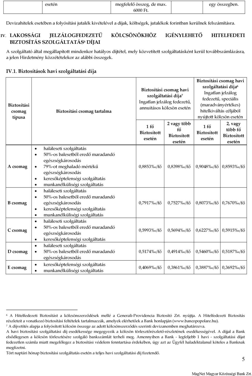 továbbszámlázásra, a jelen Hirdetmény közzétételekor az alábbi összegek. IV.1.