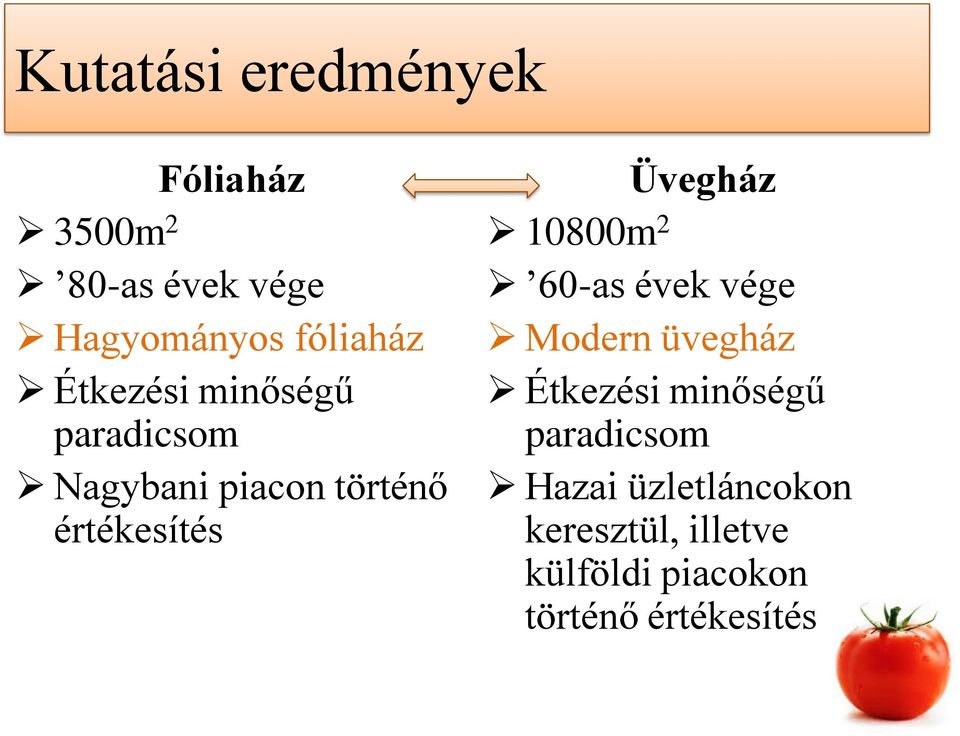 értékesítés Üvegház 10800m 2 60-as évek vége Modern üvegház Étkezési