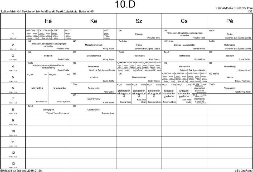 Elemér inf M_ ném al_00 II0 ném Kocsor Szilvia fsz Művészetek (mozgóképkultúra és médiaismeret) inf Schlauszky Szilárd Tóthné Terék Zsuzsanna I I I I I Műszaki Elektrotechnika Magyar fsz ném Fejesné