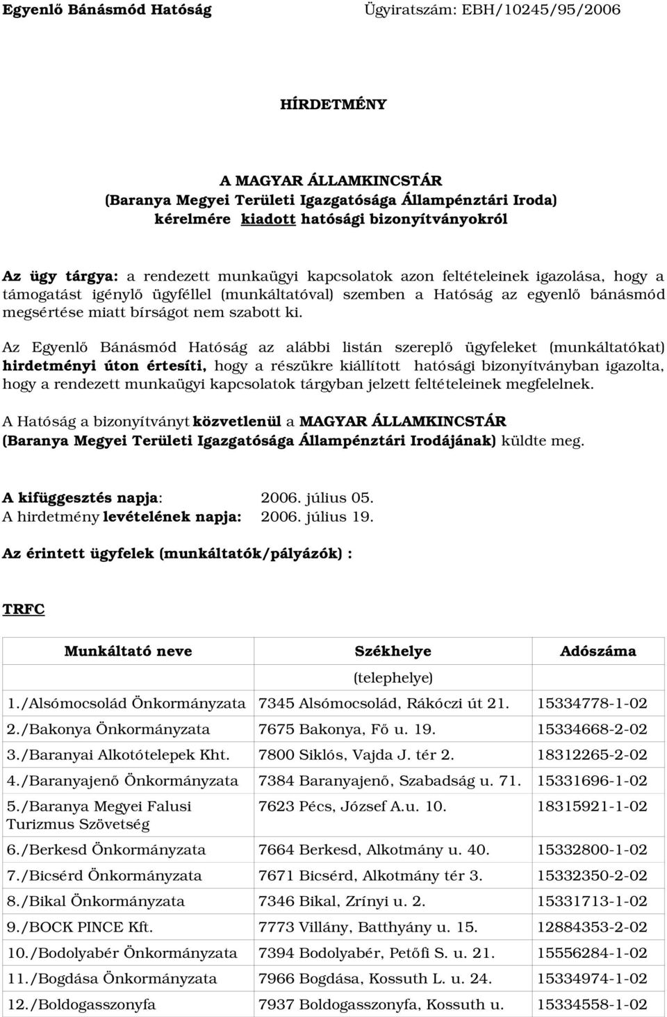 szabott ki.