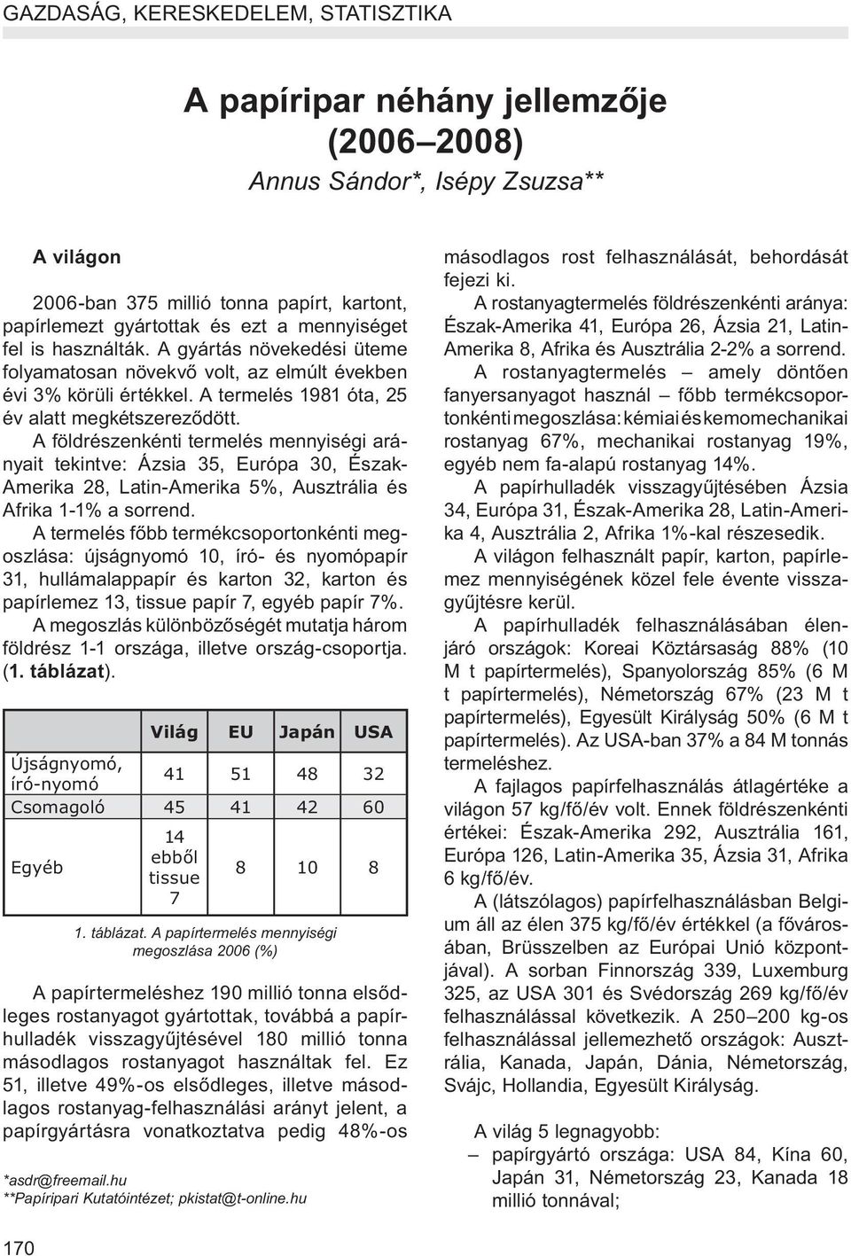 A földrészenkénti termelés mennyiségi arányait tekintve: Ázsia 35, Európa 30, Észak- Amerika 28, Latin-Amerika 5%, Ausztrália és Afrika 1-1% a sorrend.