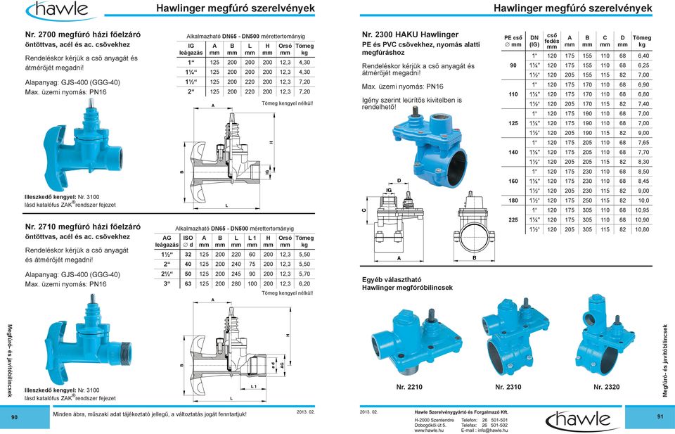 Nr Univerzális megfúróbilincs Nr Univerzális megfúróbilincs AC a.c. csőre.  öntöttvas, acél és azbesztcement csövekhez, ivóvízre - PDF Ingyenes letöltés