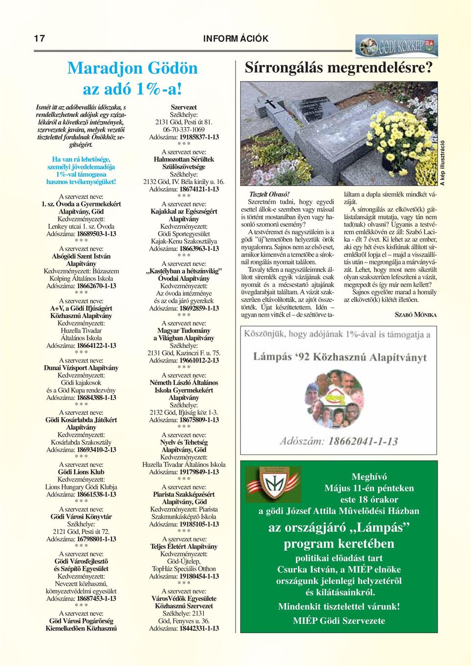 Ha van rá lehetõsége, sze