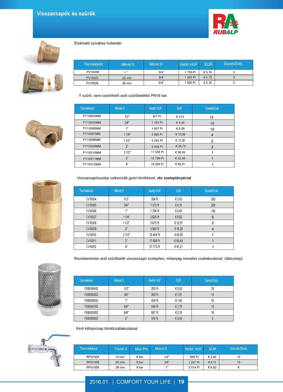 FY10004MM 1/2" 917 Ft 3,01 15 FY10005MM 3/4" 1 353 Ft 4,45 10 FY10006MM 1" 1 907 Ft 6,26 10 FY10007MM 1 1/4 3 983 Ft 13,08 4 FY10008MM 1 1/2 5 243 Ft 17,22 2 FY10009MM 2" 9 059 Ft 29,75 2 FY10010MM 2